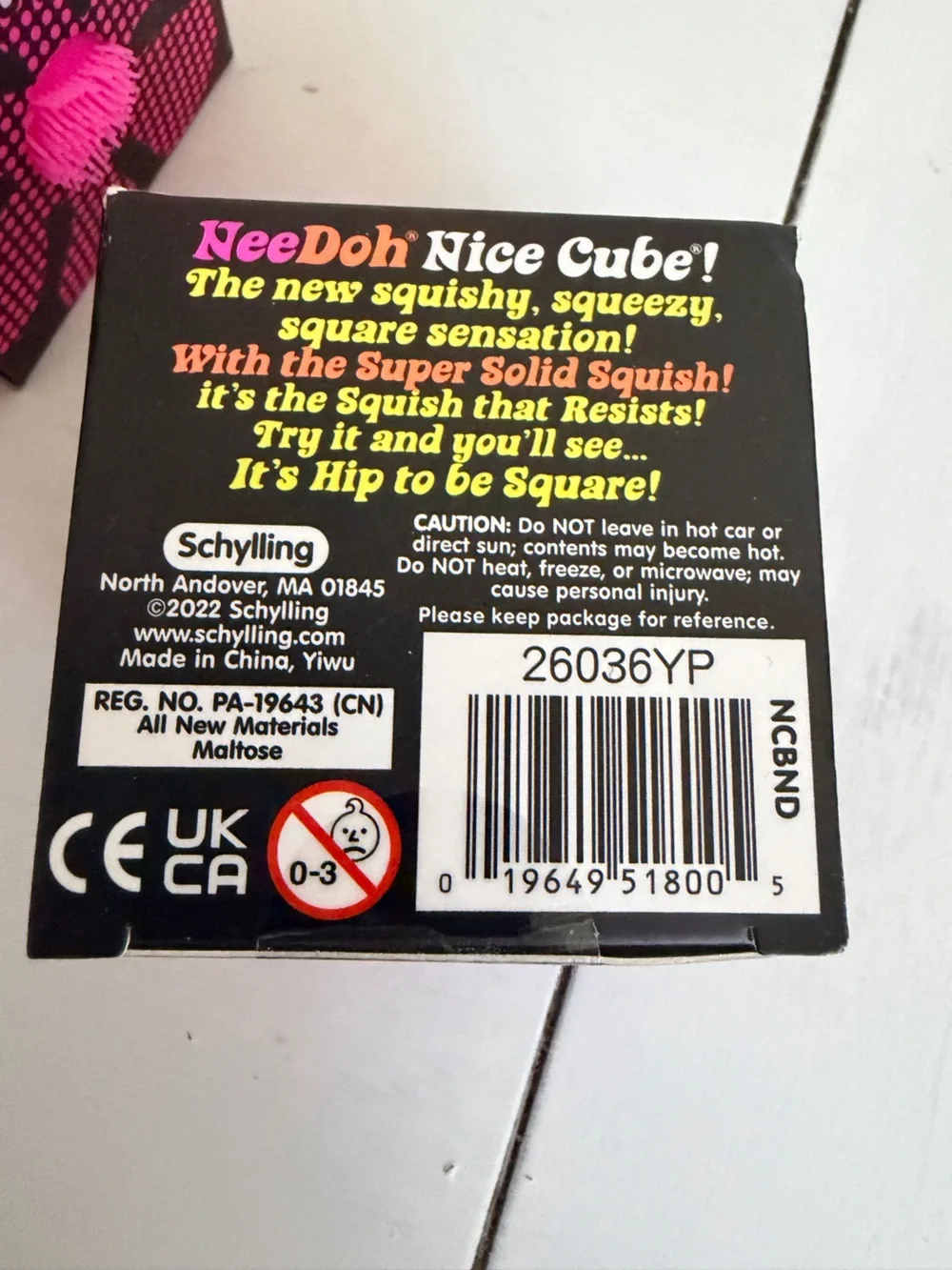 Authentic Needohs! Pink Fuzz Ball & Nice Cube Set